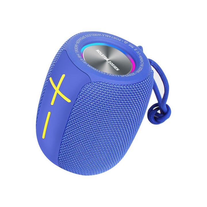 2 az 1-ben hordozható Bluetooth hangszóró, IPX7 vízálló 5 W-os erőteljes sztereó hanggal, Bluetooth 5.0 kültéri hangszórók, (kék)