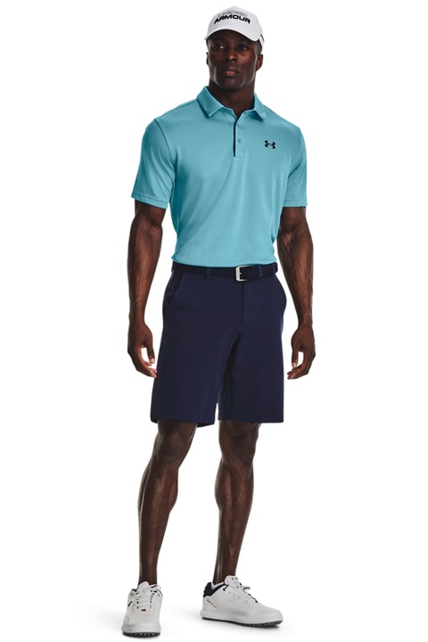 Under Armour, Тениска Golf Tech™ с яка, Аквамарин син