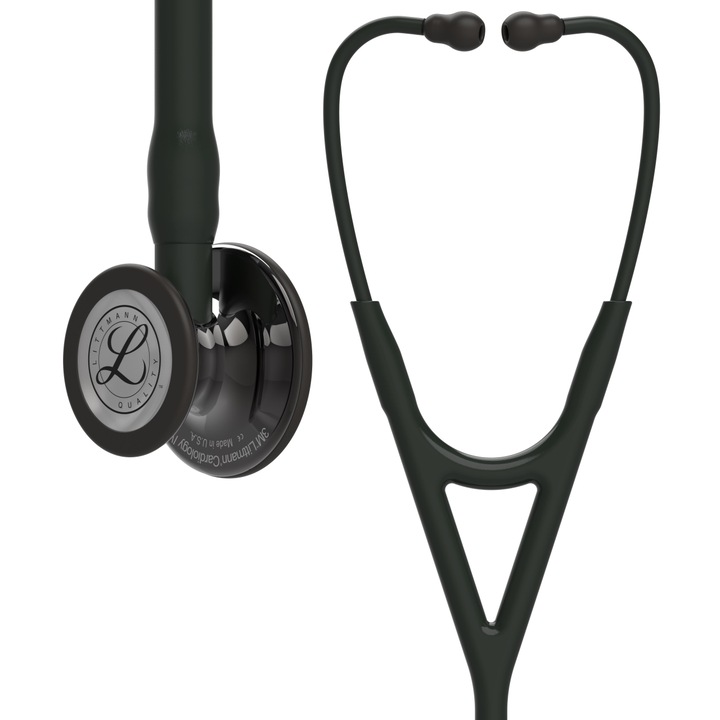 Stetoscop 3M Littmann Cardiology IV Negru capsula fumurie finisaj lucios 6232