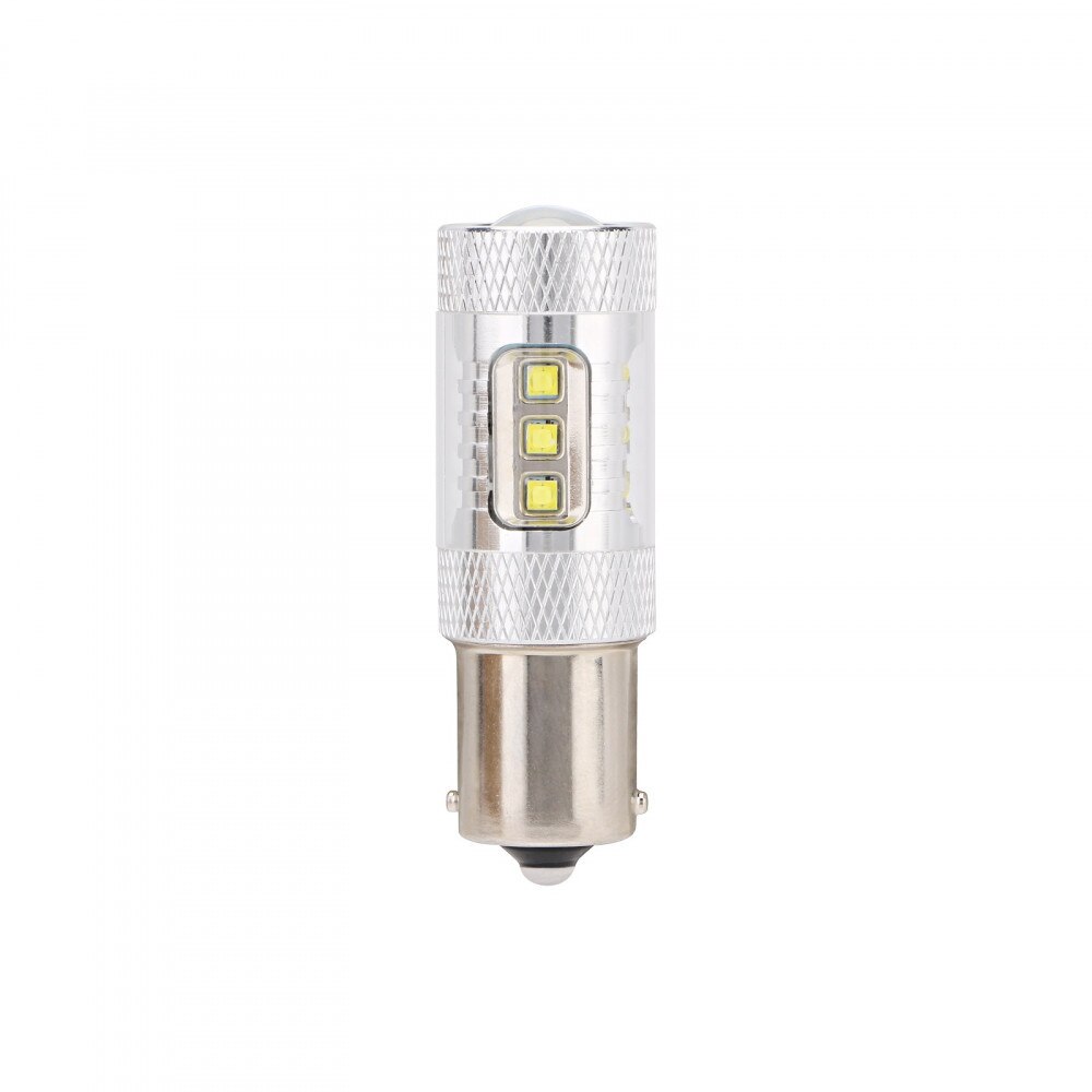 ЧЕРВЕН автомобилен светодиод 80W BA15S / P21W, 12V-24V Canbus led CREE ...