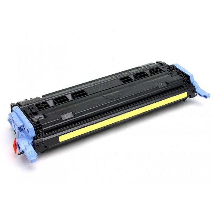 Cartus toner, TIN, model compatibil cu HP Q6002A / HP 124A Yellow, galben, 2000 pagini