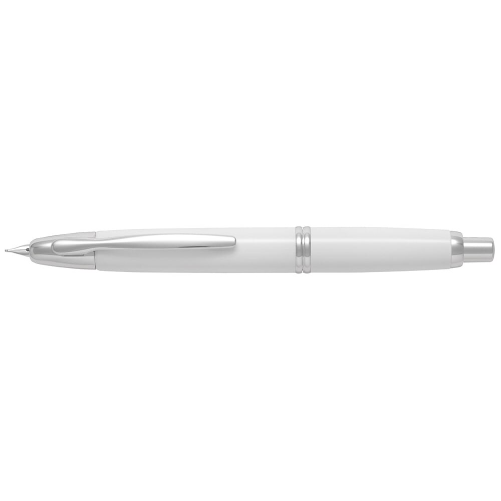 Stilou Pilot Capless Rhodium, varf mediu, alb