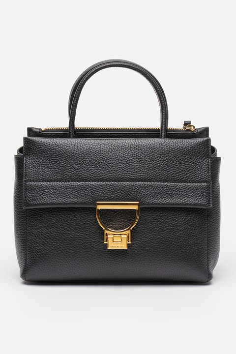 COCCINELLE, Кожена ръчна чанта Arlettis с презрамка, Черен