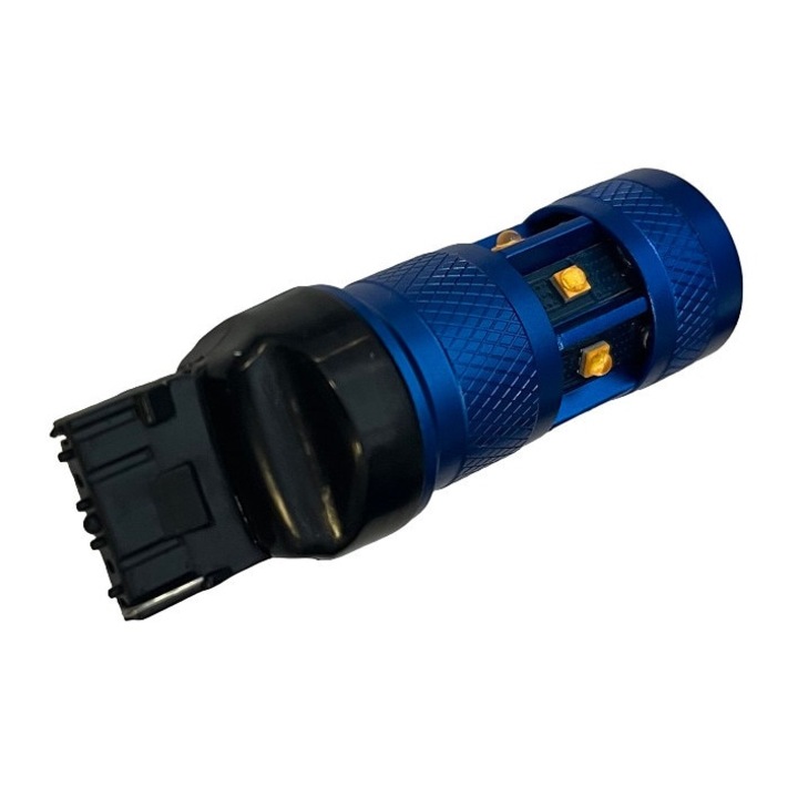 Led auto T20 7440 Galben Canbus Cu 9 SMD 2525 12-24V - BTLE1319