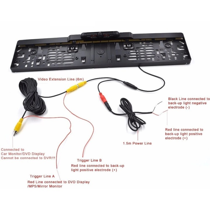 Camera marsarier universala pe suport de numar C424 cu infrarosu