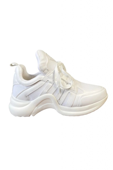 Sneakers dama EFOUR, alb textil, Alb