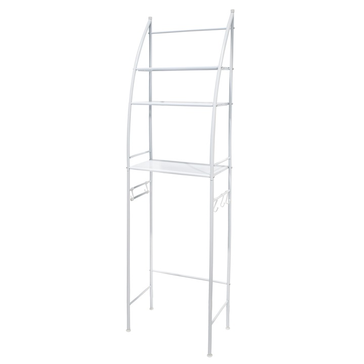 Рафт за баня, 3 рафта над тоалетна, Naimeed D4822, бял