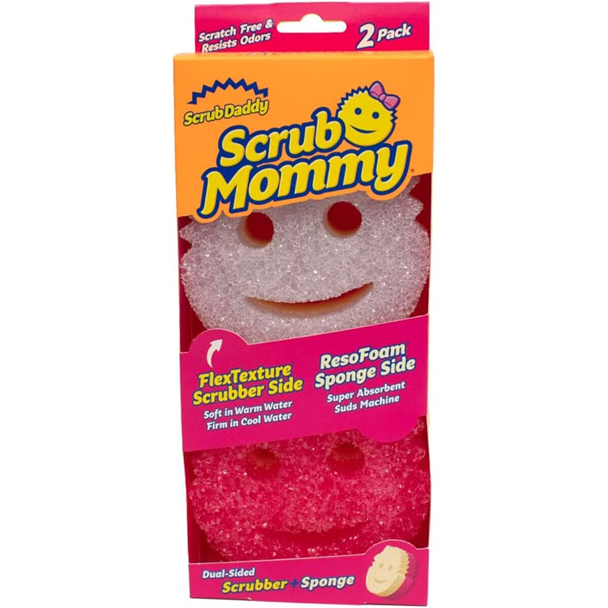 Burete Scrub Daddy Scrub Mommy Cat, cu Suprafata Dubla, De Curatat Fara  Zgarieturi, 10 x 10 cm 