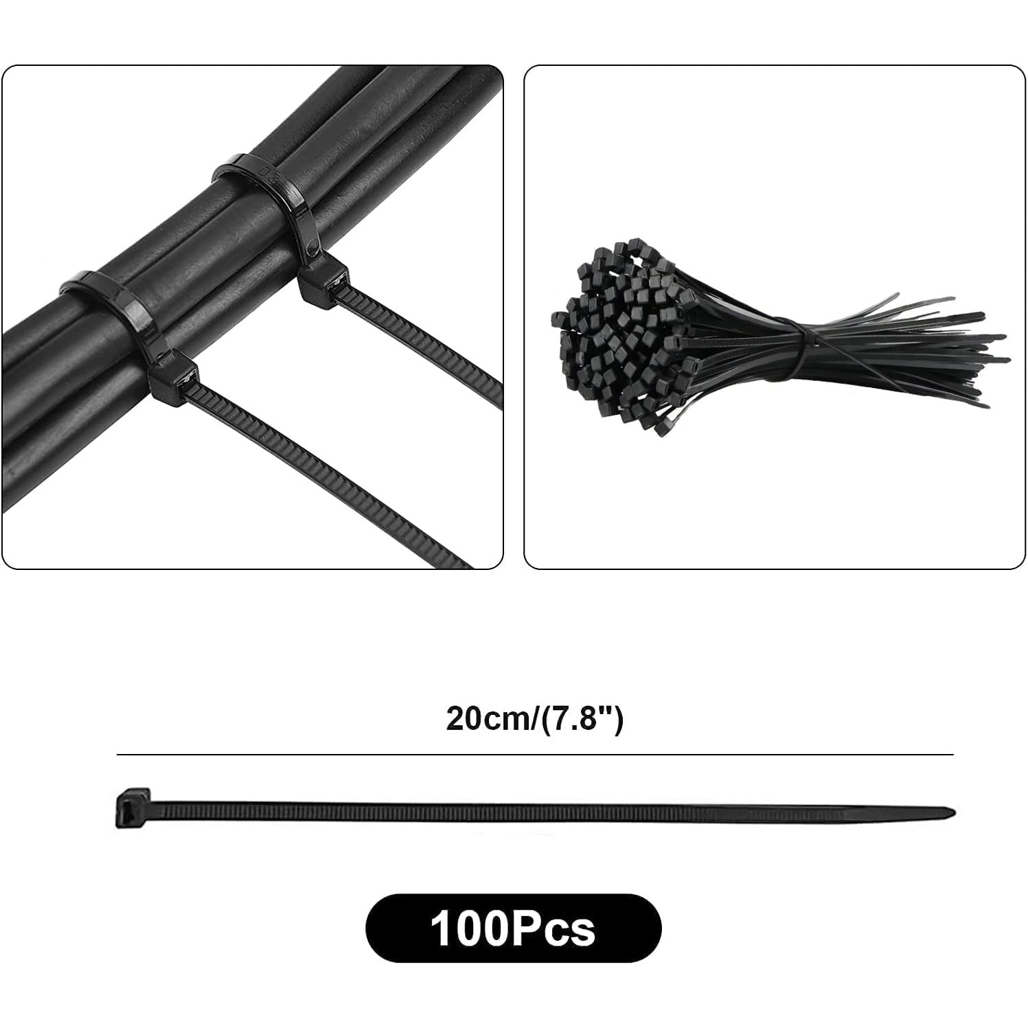 Organizator cabluri PC sau TV, cable management Negru, 124 de piese ...