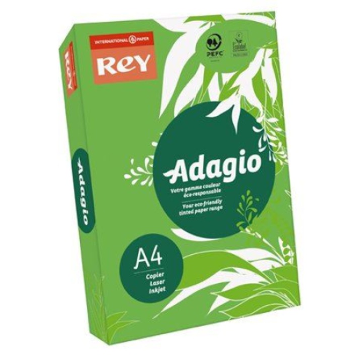 Rey "Adagio" Másolópapír színes A4 80g intenzív zöld (ADAGI080X650)