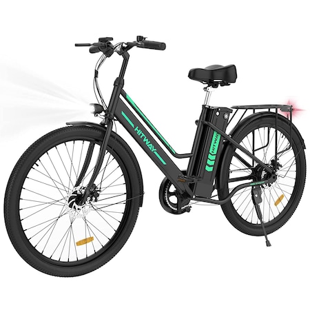 Bicicleta electrica, Hitway, 26 inchi, 250 W, Negru
