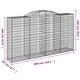 VidaXL 12 db íves horganyzott vas gabion kosár 300x50x160/180 cm 3146765