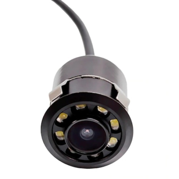 Camera auto marsarier, cu senzor de lumina incorporat, impermeabila, cu 8 leduri, negru