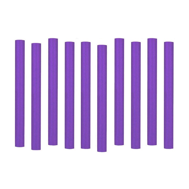 10 x GREATON hajlékony hajcsavaró készlet, melegítés nélkül, lila, 3.