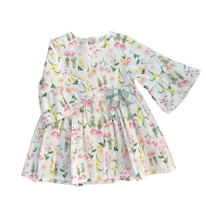 Rochita maneca 3 sferturi, Minibanda, multicolor, bumbac, 9 luni