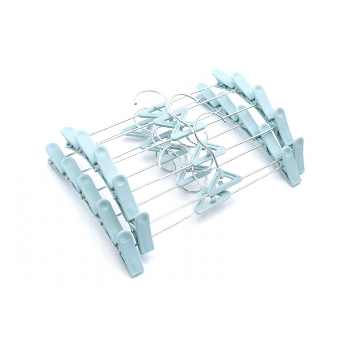 Set 10 umerase clips din metal si pvc pentru fuste, pantaloni