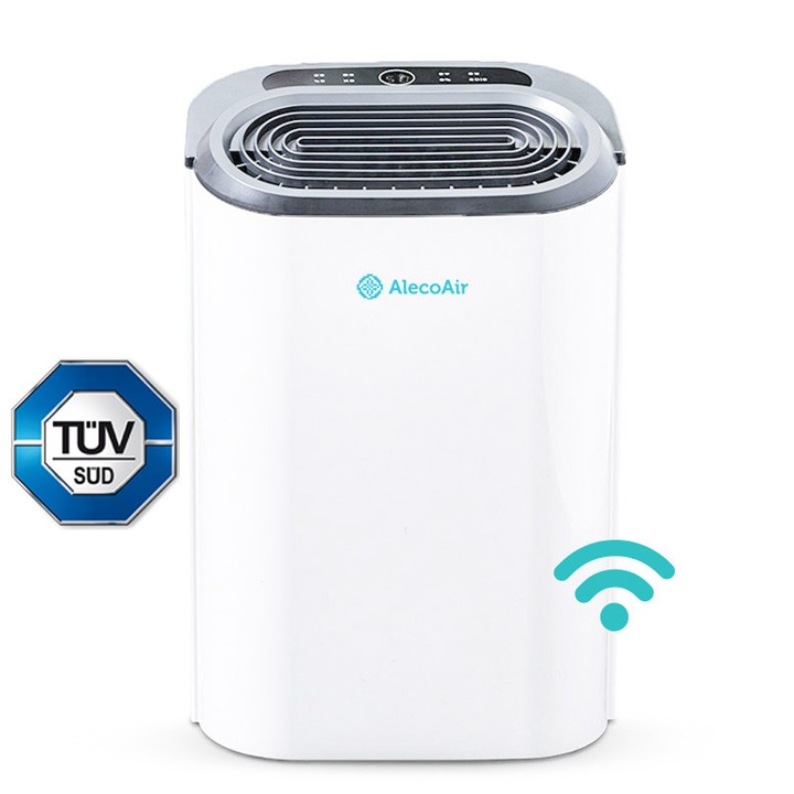 Dezumidificator si purificator cu consum redus de energie AlecoAir D26 PURIFY, 26 l /24h, WiFi, HEPA, Ionizare, Uscare Rufe