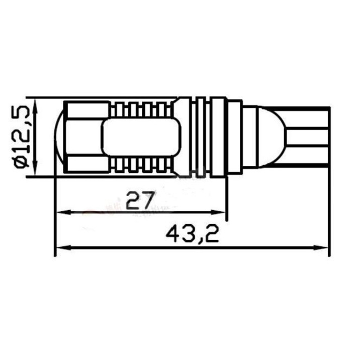 Led auto T10 canbus 30W 12-24V leduri CREE