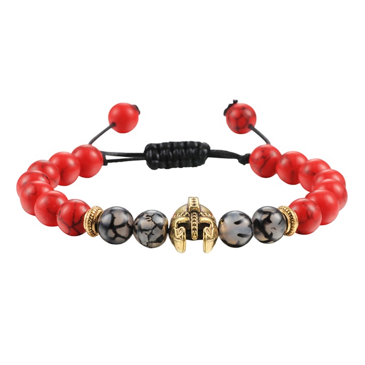 Női karkötő, állítható, Spártai harcos sisak medál, arany, EFAYN