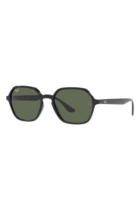 Ray-Ban, Ochelari de soare hexagonali unisex, 52-18-145, Negru