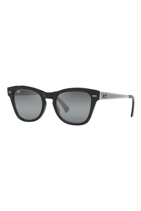 Ray-Ban, Ochelari de soare wayfarer unisex cu logo, 53-21-145, Negru/Argintiu