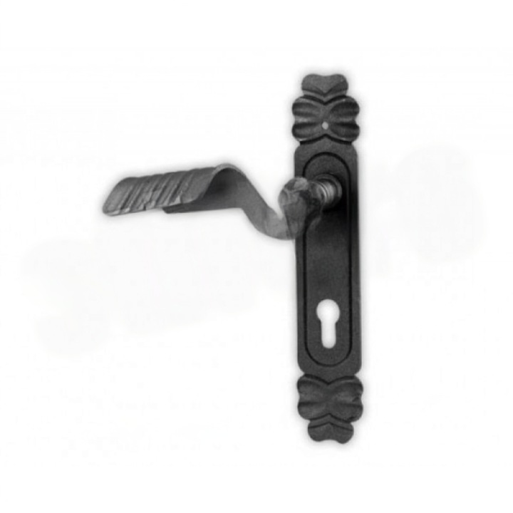 Set sild cu maner, 24-300 fier forjat 260x46x3 mm pentru porti si usi