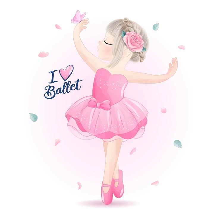 Картина на платно Малка балерина 9541, платно 360гр върху дървена рамка 60см х 80см, Всекидневна, Спалня