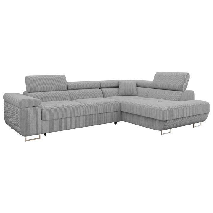 Coltar rabatabil Torezio Reiat, MIRJAN24, gri, dreapta, 274x203x85 cm