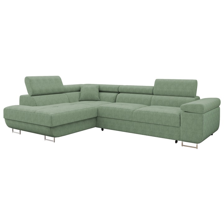 Coltar rabatabil Torezio Reiat, MIRJAN24, menta, stanga, 274x203x85 cm