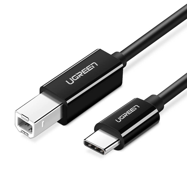 UGREEN US241 CB USB 2.0 kábel nyomtatóhoz, 2m, fekete (50446) (UG50446)