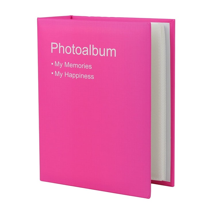 Album foto Conception tip carte, PROCART, format 10x15, 100 fotografii, buzunare slip-in, coperti piele ecologica, roz