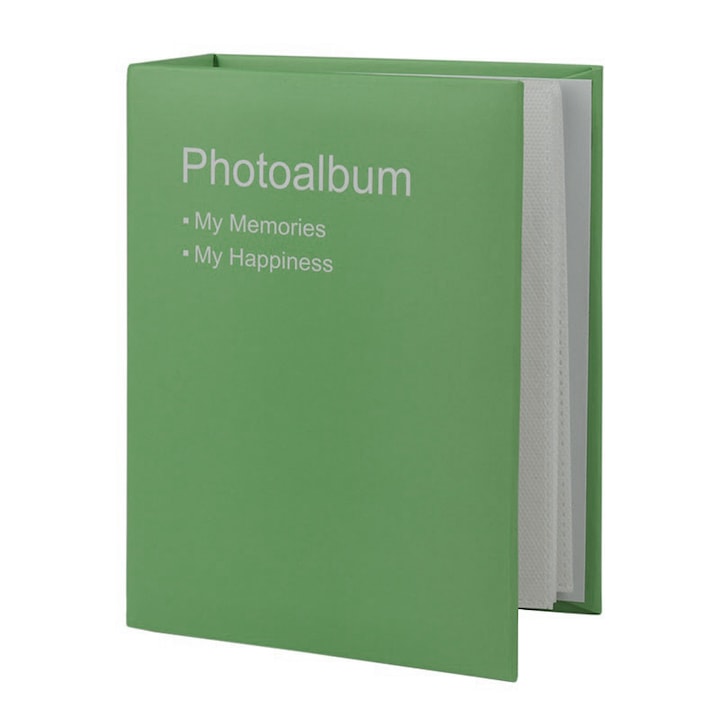 Album foto Conception tip carte, PROCART, format 10x15, 100 fotografii, buzunare slip-in, coperti piele ecologica, verde