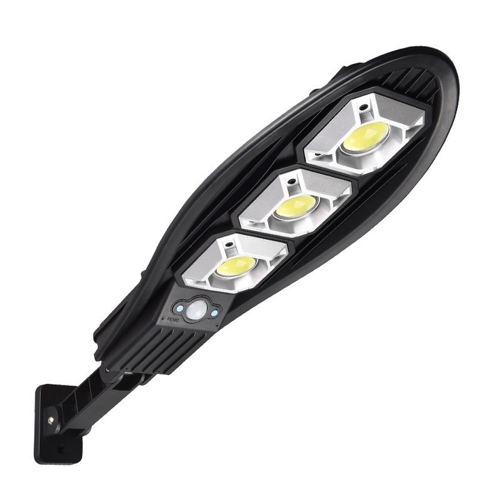 Lampa stradala cu incarcare solara, IP66, 30W 3 moduri de functionare 90 LED COB si telecomanda