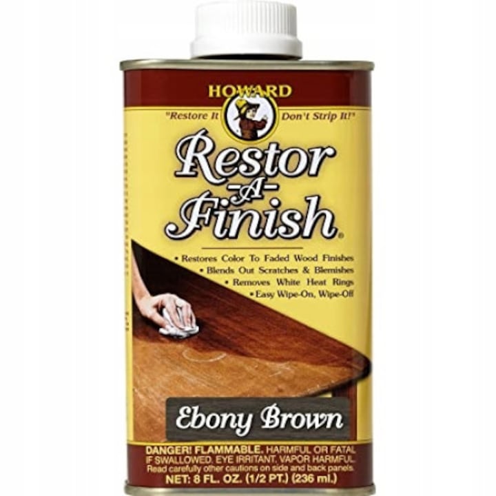Tratament de mobila, Restaurator de mobila, Howard Restor-A-Finish, Ebony Brown, 236 ml
