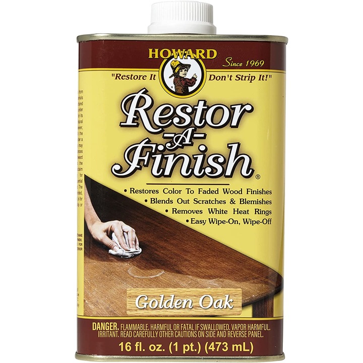 Tratament de mobila, Restaurator de mobila, Howard Restor-A-Finish, Golden Oak, 236 ml