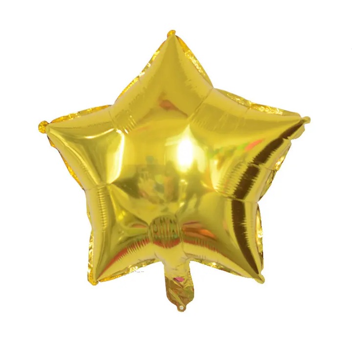 Балон във формата на звезда, 45 см, алуминиево фолио, златисто