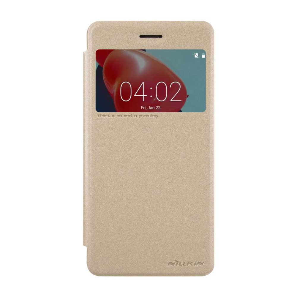 Husa Book Nillkin Sparkle pentru Nokia 6, auriu