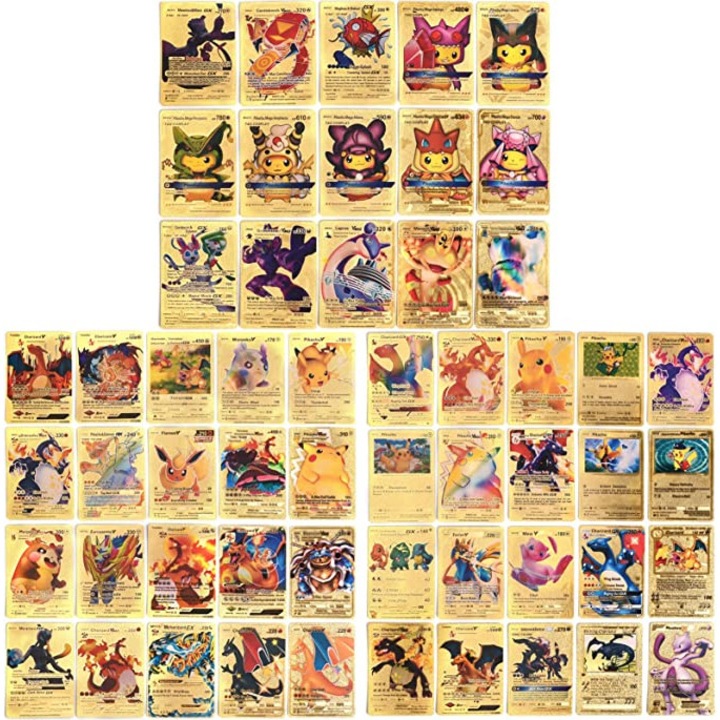 Set 50 carti aurii aleatorii Pokemon, Rare