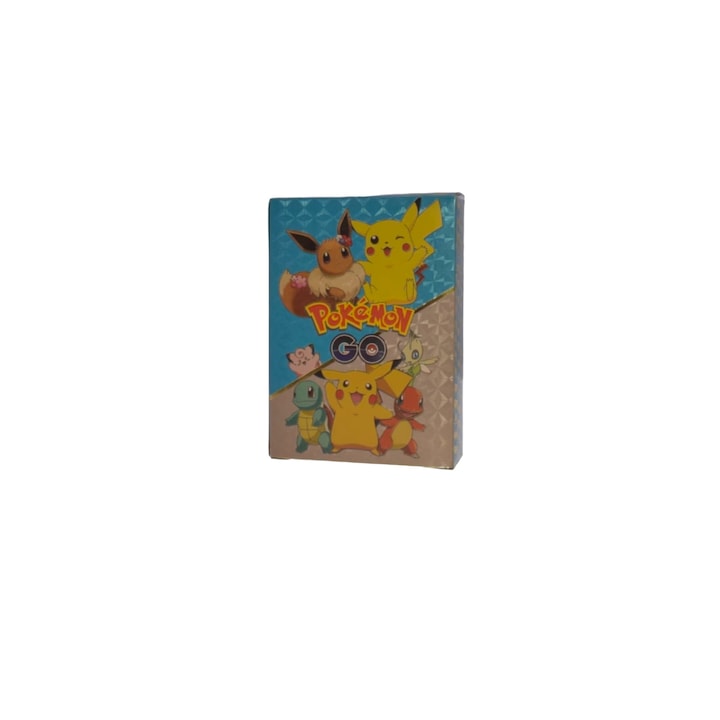 Joc de carti Pokemon Go Special, Multicolor Hologram, Pachet 55 piese, Special edition