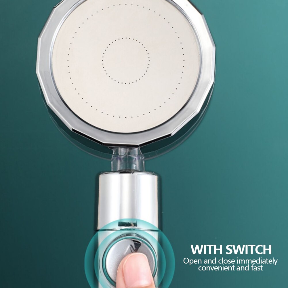 Para Dus cu Elice si Jet Turbo din ABS Cromat Sita din Otel Inoxidabil ...