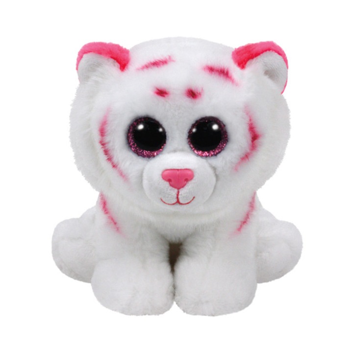 Плюшена играчка Ty - Beanie Babies, Tabor, тигър, бяла, 24 см