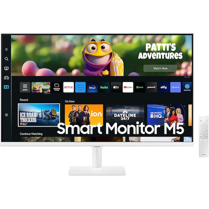 Монитор Smart Samsung 32", VA, Full HD, 60Hz, 4ms, HDMI, Wifi, Бял, LS32CM501EUXDU