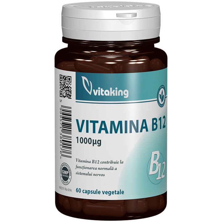 Vitamina B12 -1000 mcg, Vitaking, 60 capsule vegetale