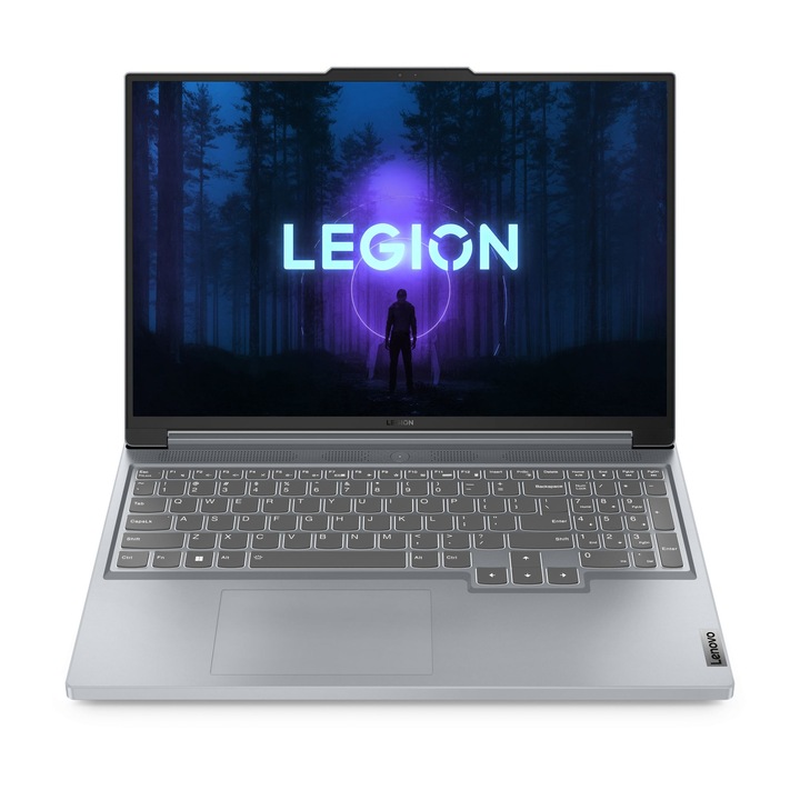 Лаптоп Lenovo Legion Slim 5 16APH8 с AMD Ryzen 5 7640HS (4.3/5.0 GHz, 16M), 16 GB, 1TB M.2 NVMe SSD, NVIDIA RTX 4060 8GB GDDR6 DLSS 3, Windows 11 Pro ESD, Сребрист