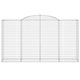 VidaXL 12 db íves horganyzott vas gabion kosár 300x50x160/180 cm 3146765
