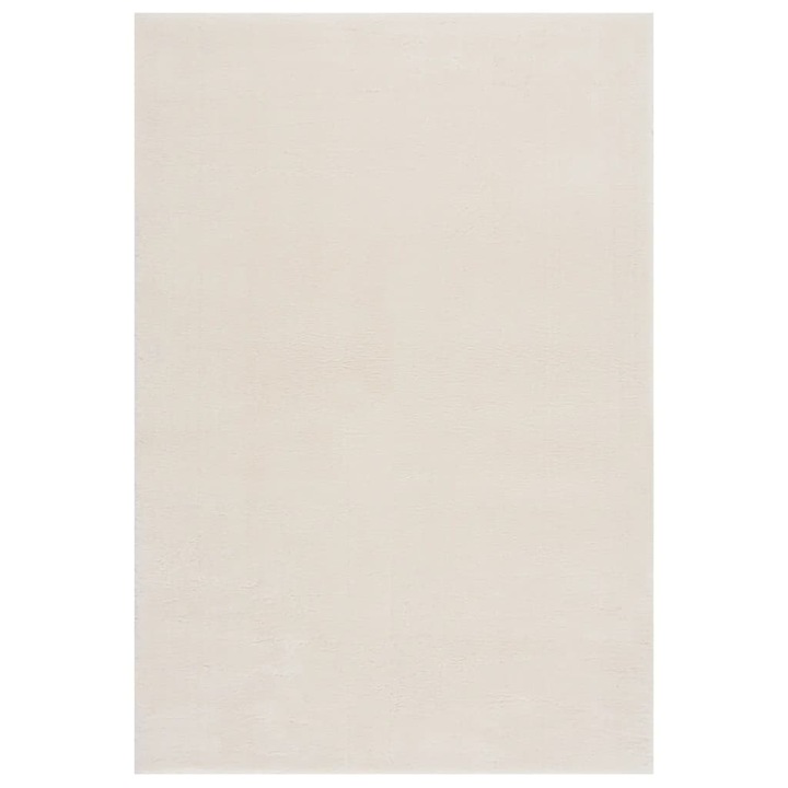 Covor lavabil vidaXL, moale si pufos, 160x230 cm, anti-alunecare, crem, 6.1 kg