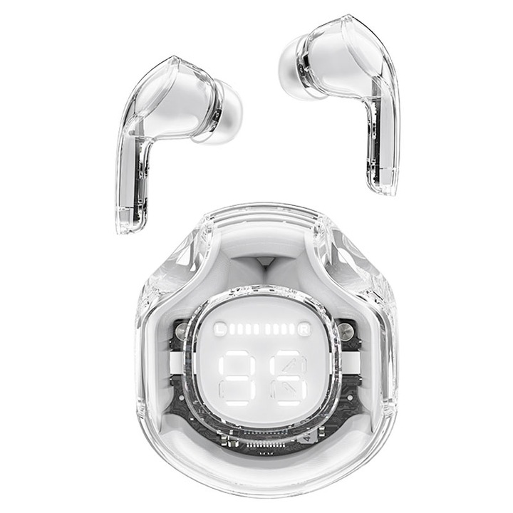 Безжични слушалки Acefast T8, TWS, Bluetooth 5.3, IPX4, Бял