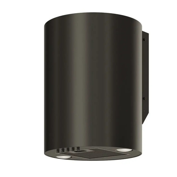 Hota de bucatarie, Maan, Inox/PVC, Clasa energetica C, 300 m3/h, 115W, 31cm, Negru