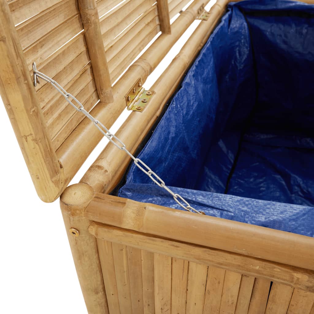 Lada depozitare pentru gradina, VidaXL, Bambus, 90x52x55 cm, Maro