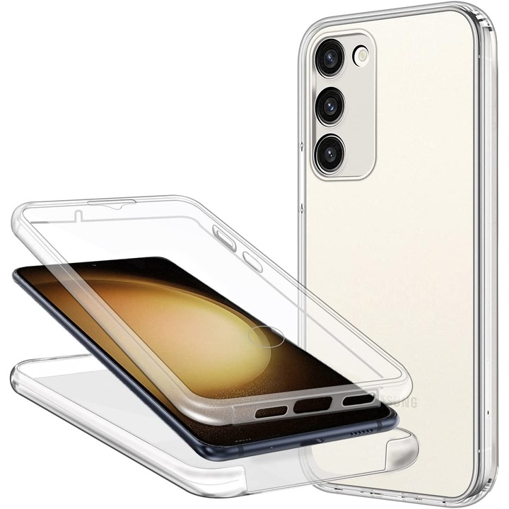 Husa din silicon, Forcell, Compatibila cu Samsung Galaxy S23 Plus, Transparent